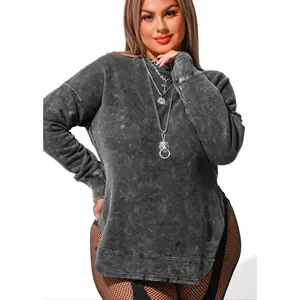 FEEL GOOD SIDE SLIT SWEATSHIRT