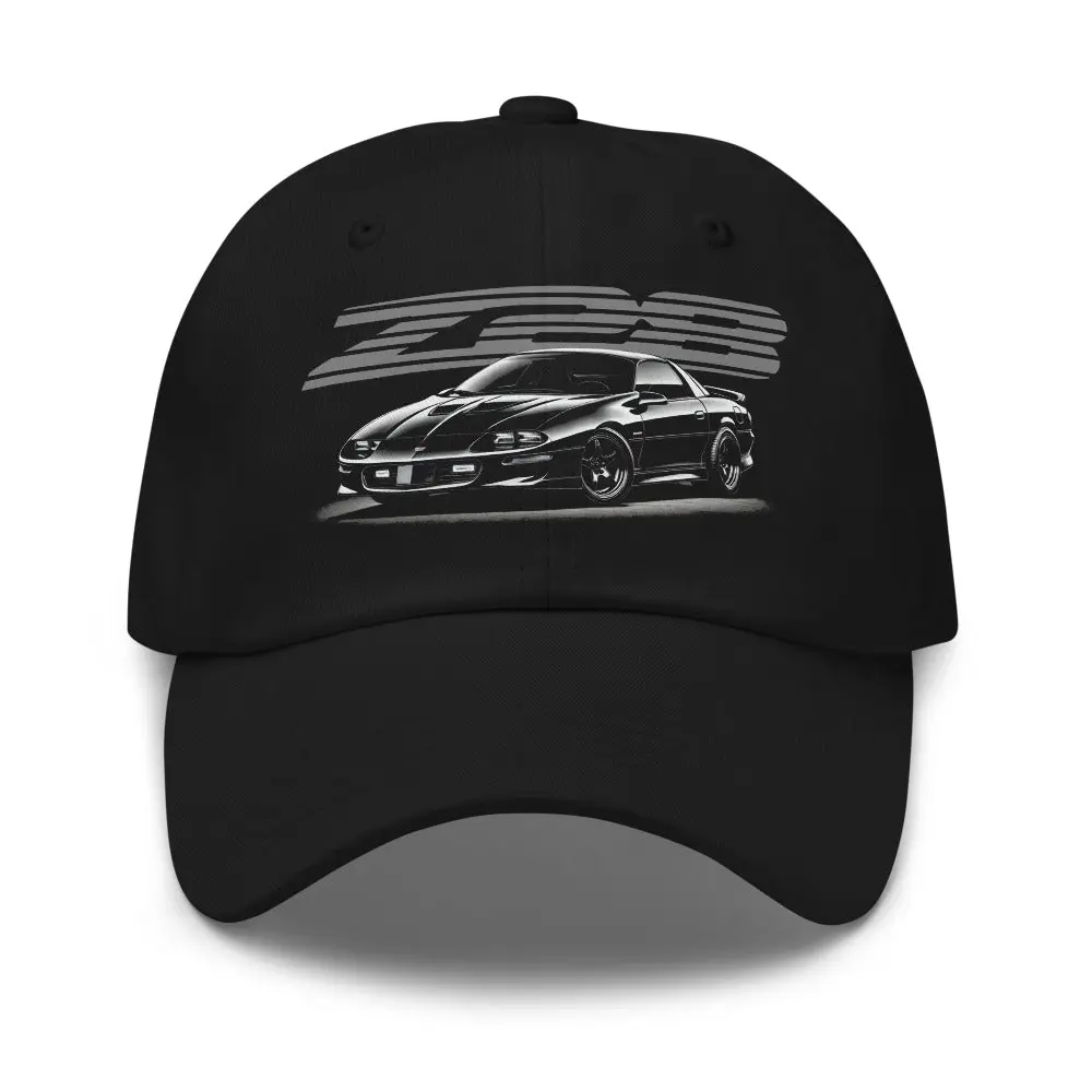 Black Z28 Camaro Dad Hat – 4th Gen Muscle Car Classic Cap