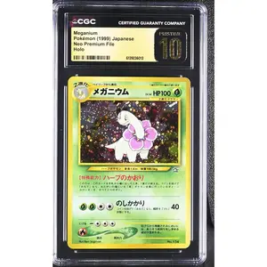 1999 Neo Premium File Meganium Holo CGC PRISTINE 10