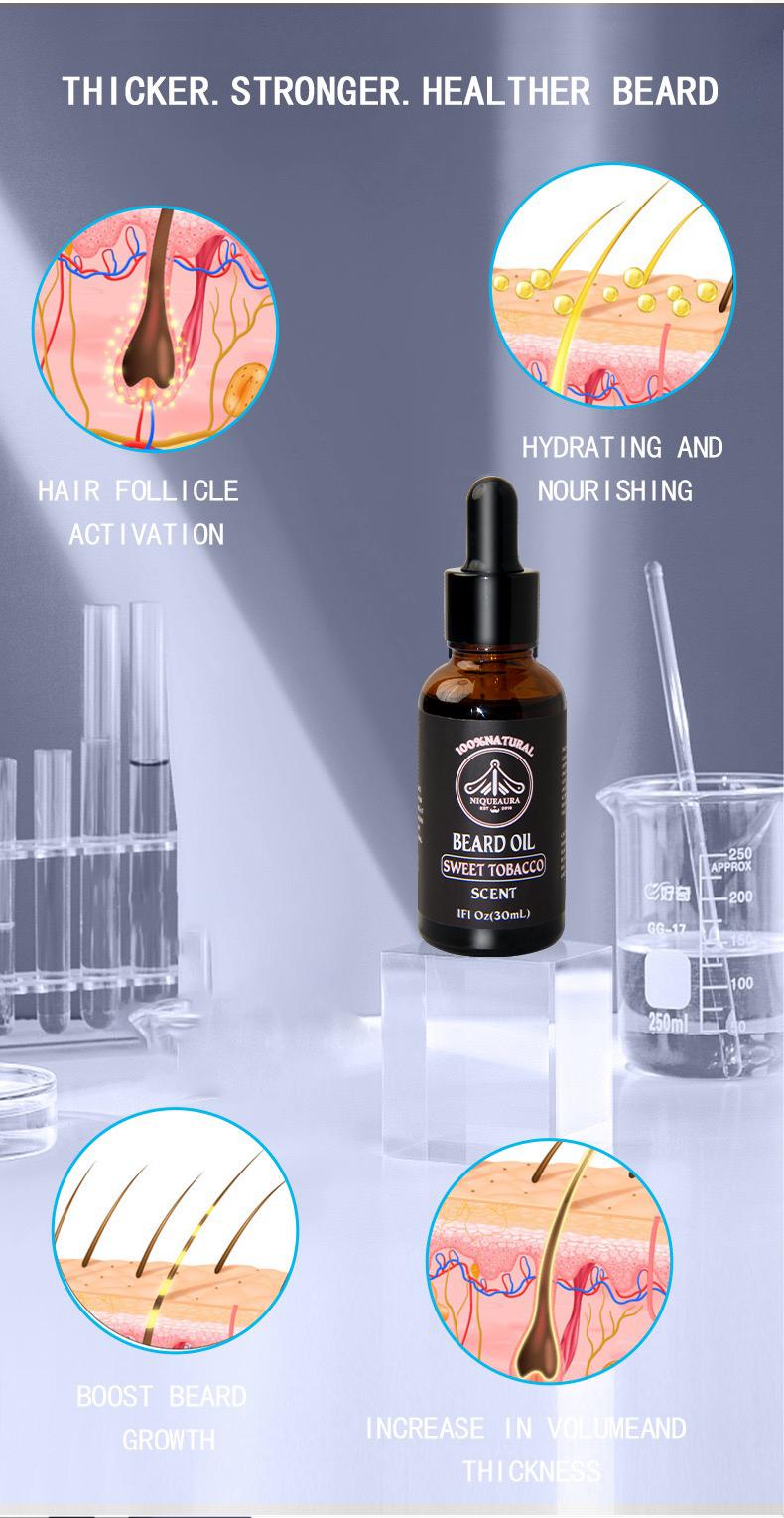 Spiced Vanilla Beard Oil for Men - Natural Mens Beard Oil with Argan and Jojoba Oil - Beard Softener, Strengthens and Moisturizes Hair Care Comfort