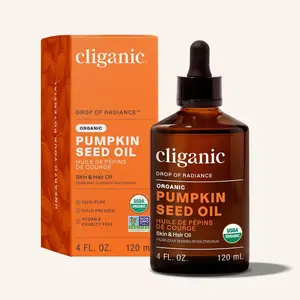 Cliganic Organic Pumpkin Seed Oil, 100% Pure - For Hair & Face | Natural Cold Pressed Unrefined for Skin Repair and Comfort - Skincare Moisture Nourishing Radiance Hydrate