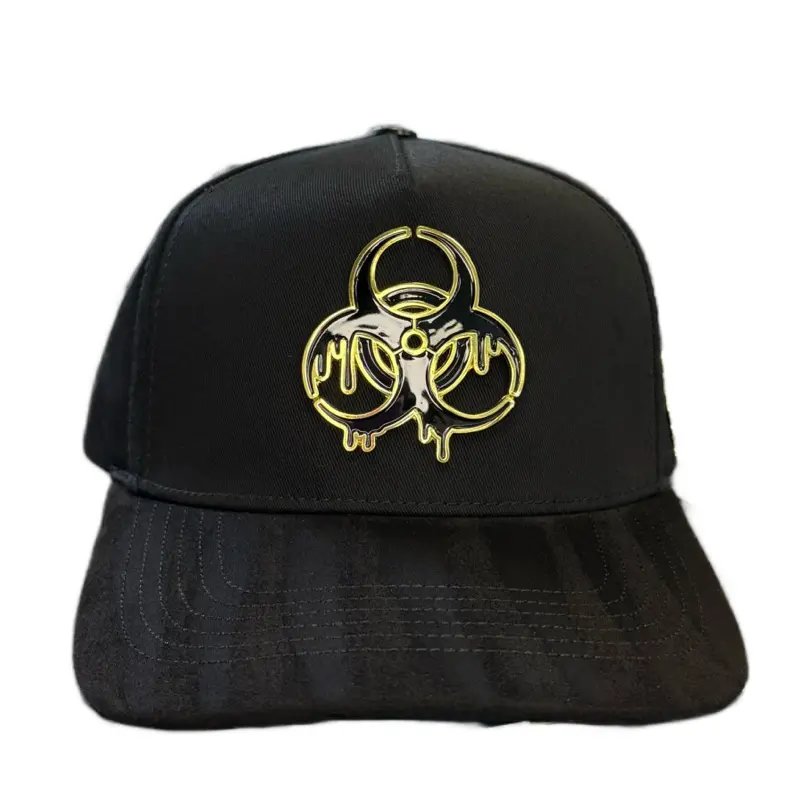 Selecto Gorra Style Selecto Virus Black with Gold Embroidered Design Hat