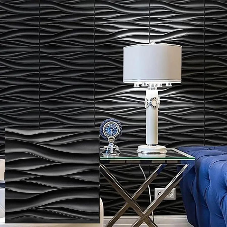 Aadesh 3D Wall Panel (Includes One Roll of Mounting Tape), Interior Wall Decor, Diagonal Diamond Diamond Textured Pattern for Living Room, Lobby, Bedroom, Hotel, Office, Game Room, TV Backsplash, 11.8 x 11.8 Inches (Approx. 30 x 30 cm)