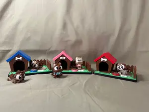 3D Dog House Toy Set with Playful Dog Figures for Kids
