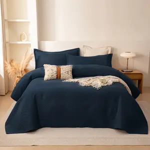 XAKING Solid Ultrasonic Soft Bedding Sets - All-Season Cooling Comforter, Lightweight Breathable Coverlet, Matching Set Duvets with Pillow Shams, Twin/Queen/King Sizes, Bedroom Home Decor