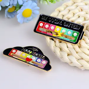 Battery Mood Found, Cute Creative Expression Pin for Introverts Interactive, Social Battery Pin, Introverting, Functional Aesthetic Brooch