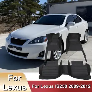 LHD 3 pcs/set Car Floor Mats For Lexus IS250 2009-2012 Fashion PU Leather Cover Mats Foot Pads For Car