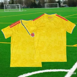 2526 World Cup Colombia Home Yellow Short-Sleeve Soccer Jersey