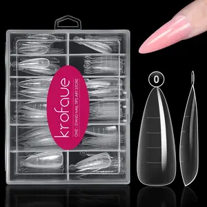 120pcs Dual Nail Forms with 12 Sizes Stiletto False Nail Molds Lady Almond Style Full Cover Builder Gel for Nails Acrylic Nail Forms fit DIY at Home