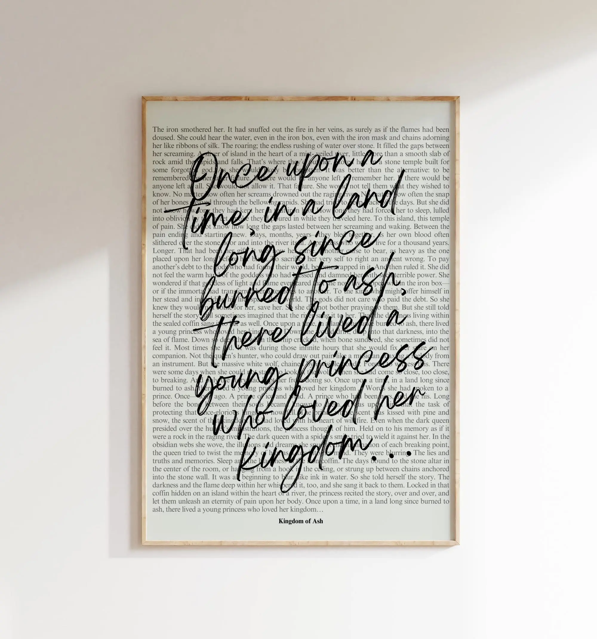 Throne Of Glass Wall Art Print, Kingdom Of Ash, Sarah J Maas, Once Upon A Time, Book Lover Gifts