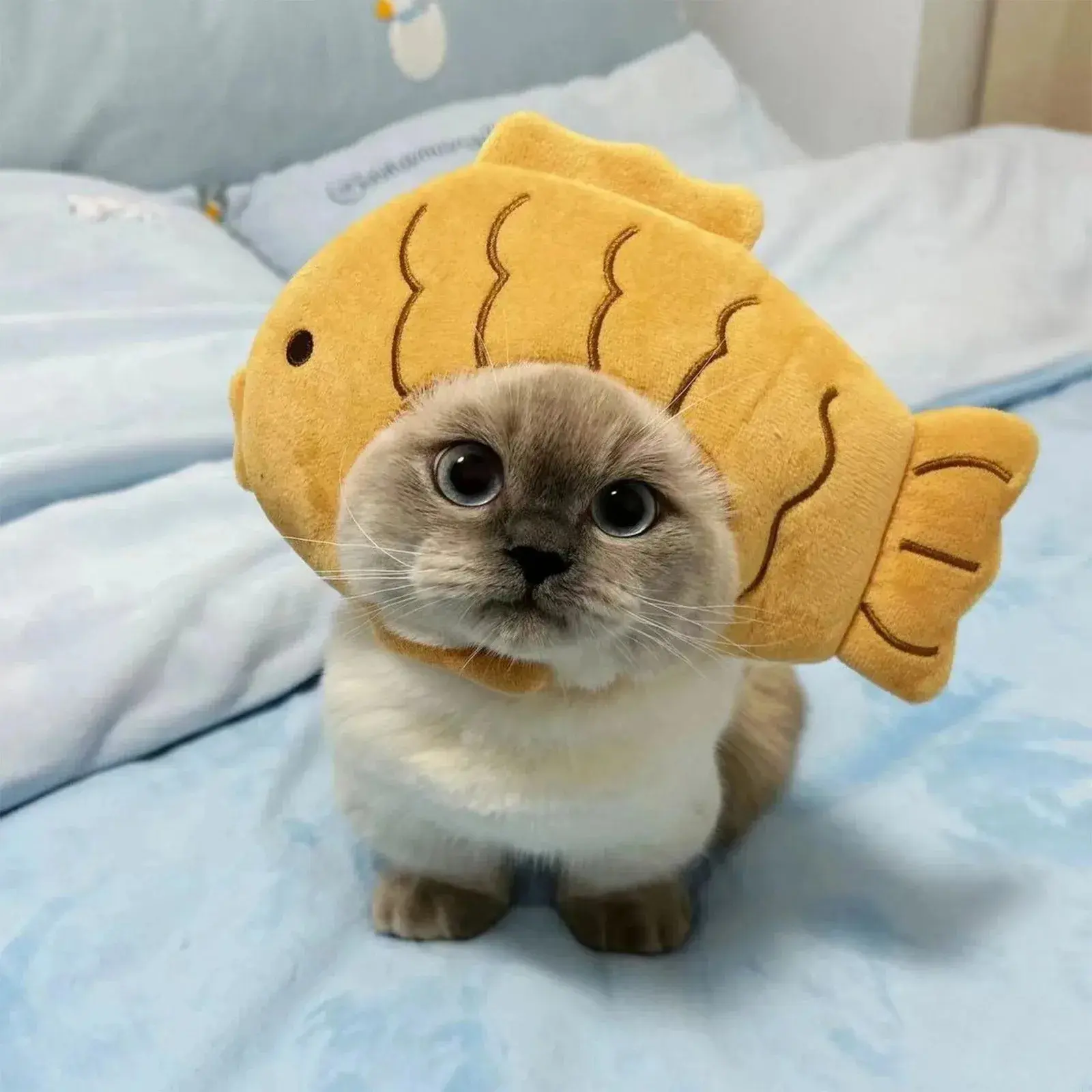 Cat Fish-Shaped Hat, Cute Pet Costume Headwear for Feline Companions