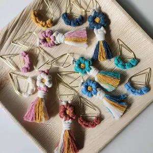 Set of 2 Boho Bookmarks, Handmade Cotton Accessory for Booklovers and Reads