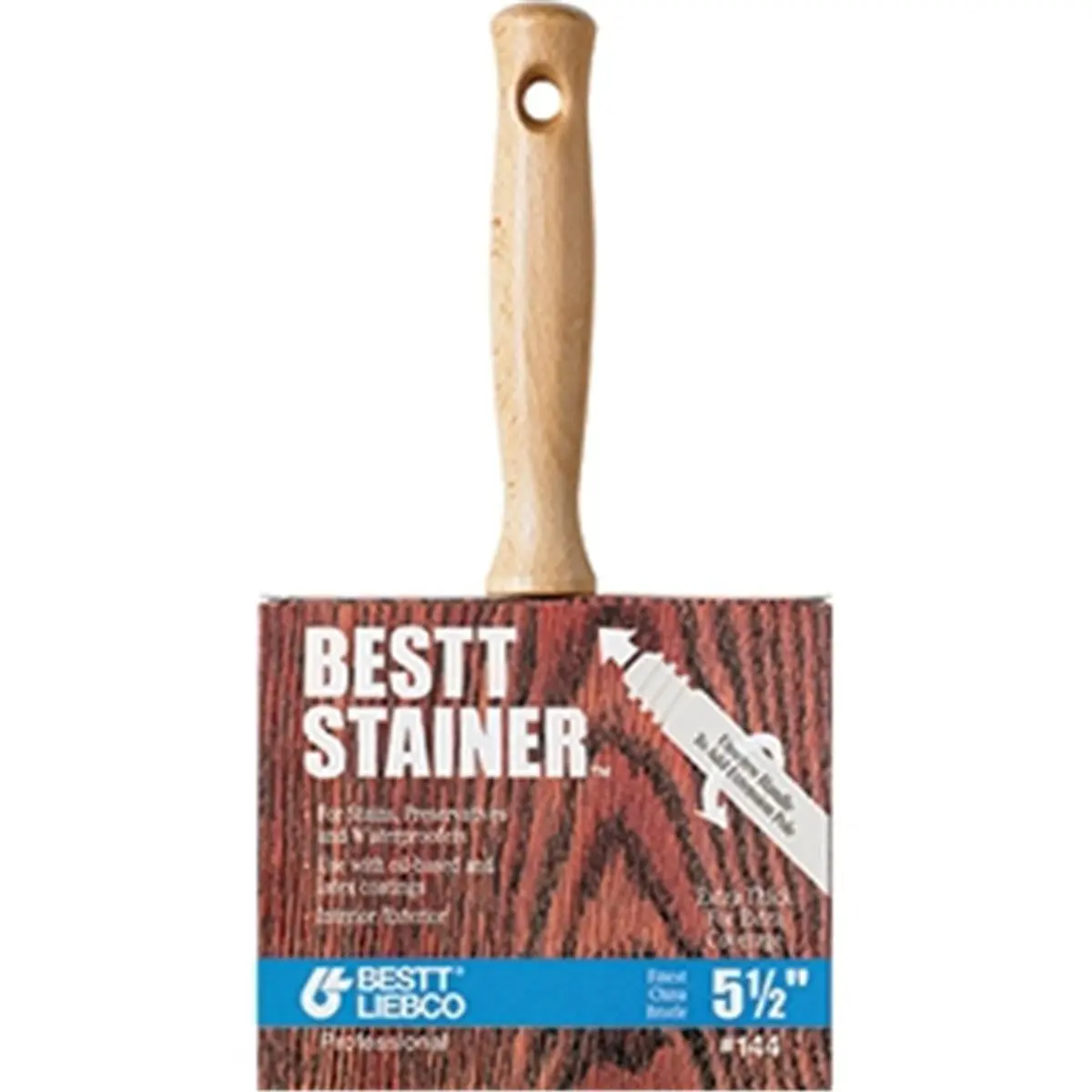 Bestt Liebco 212 MAIN 501480900 6 In.. Bristle Stainer Block Brush, Wood Construction, Home Improvement Tool for Oil-Based & Latex Stains with Full Cover, Fast Spread Paint Coverage
