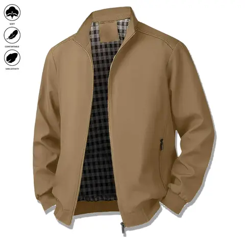 Men's Fitted Long-Sleeve Plain Crew Neck Top - Minimalist Men's Clothing, Skin-Friendly Soft Fabric, Easy Casual Style for Coffee Runs, Party, Athletic Activities, Autumn Layering Shirt