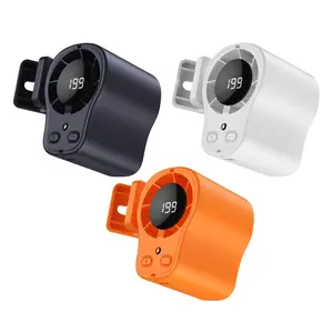 Portable Clip-On Fan with LED Display, 360-Degree Rotation, Adjustable, USB Rechargeable Air Cooler for Camping, Travel