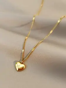 Summer Minimalist Casual Plain Heart Design Pendant Necklace For Women, Fashion Summer Jewelry For Women For Gift, Love Heart Necklace, Heart Shaped Necklace