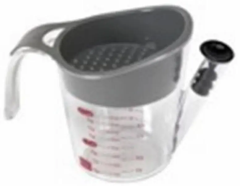 Good Cook 16157 Gravy Separator With Stopper, 2 Cup Capacity