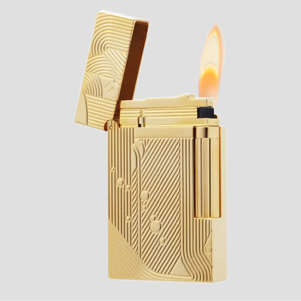 [1 Piece] Gold Sleeping Mermaid Sanji Ligne2 Metal Brass Lighter, 135g Shiny Luxury Gift, Lighter Accessories
