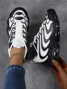 Women's Sporty Casual Shoes, Comfortable Thick Sole, Medium Width, All-Season Outdoor Travel Training Sneakers, Mesh Fabric Women's Shoes, Mesh Breathable Sneakers