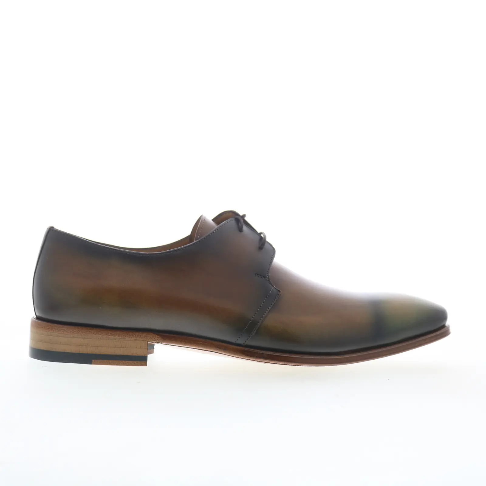 Mezlan Patina Leather Derby Mens Brown Oxfords & Lace Ups Plain Toe Shoes