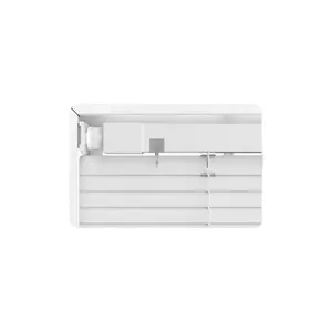 No Drill No Tool 1 Vinyl Mini Blinds Light Filtering Cordless Horizontal Window Blinds Shades 33 1/2 W X 64 H White