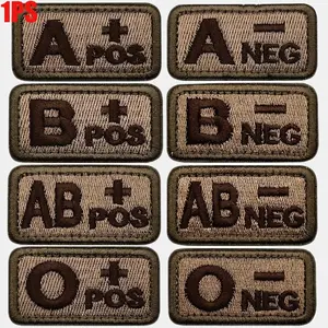 Tactical Blood Type Patch Blood Type Identifiers Team Equipment, Outdoor Survival Tool, Badge Making Kit, DIY Supplies, Sewing Accessory, Tactical Patches