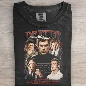 Dexter Morgan Vintage Shirt, Dark Passenger Graphic Tee, Serial Killer Crime Drama T-Shirt, Blood Spatter Retro Shirt, Psychological Thriller TV Series Apparel