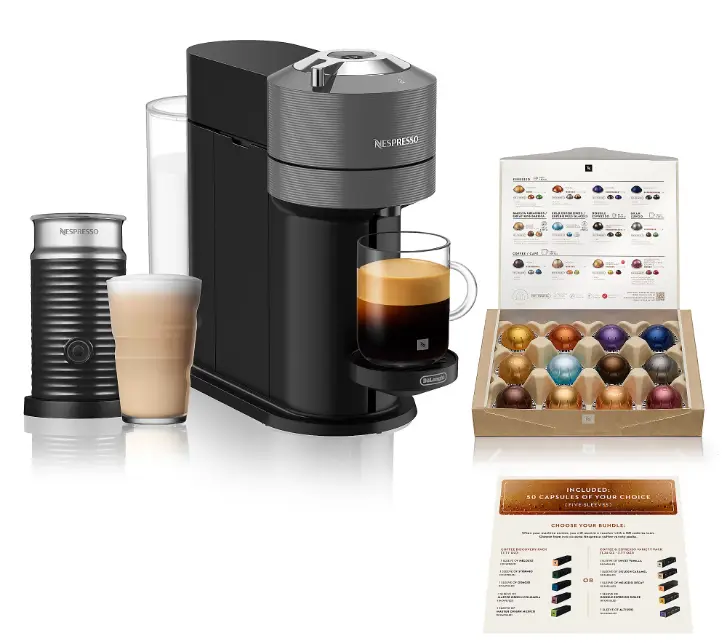 Nespresso Vertuoline Coffee Machine with 40 Capsules and Milk Frother for Home Brewing - QVC