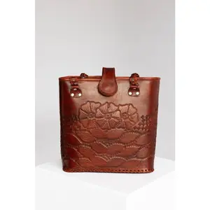 Spearfish- Hand-Carved Leather Bag