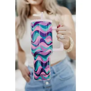 Pink Purple Green Swirl Tumbler Cup Pink Purple Green Swirl Tumbler Cup