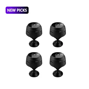 4-Pack A9 Mini WiFi Security Camera, Wireless Indoor Monitoring Camera，Portable Mini Surveillance Camera Set for Home, Office, Garage & Room Monitoring