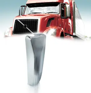 TORQUE Chrome Door Mirror Cover Replacement for 2004-2018 Volvo VNL Semi Trucks Curved Cover Driver Left Side LHD (TR005-L)