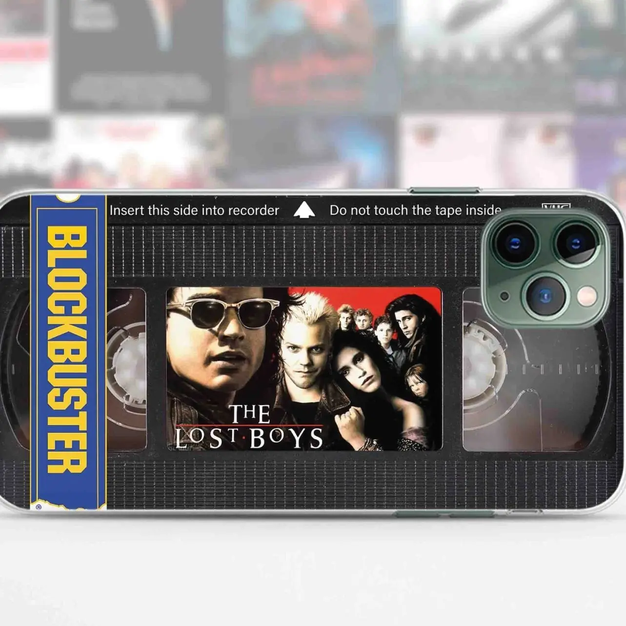 VHS tape The Lost Boys iPhone case 15 14 13 12 11 Pro Max 8 Plus, Blockbuster Google pixel case, Horror movie poster Samsung case S23 S20
