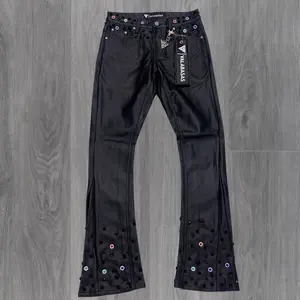 Valabasas - ION Leather Stacked Denim - BLK - 1058