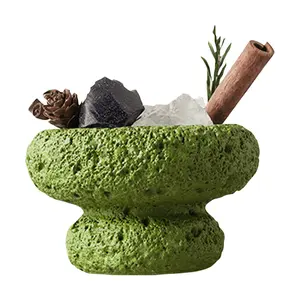 SONG CHAO "Emerald Forest" Aroma Diffuser Stone Set - Luxury Green Leaf Scent Home Fragrance Decor, Giftable