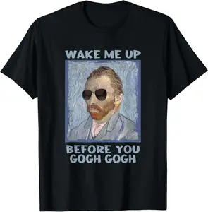 100% cotton Unisex Artsy Van Gogh Meme for Men Design for artists men T-Shirt