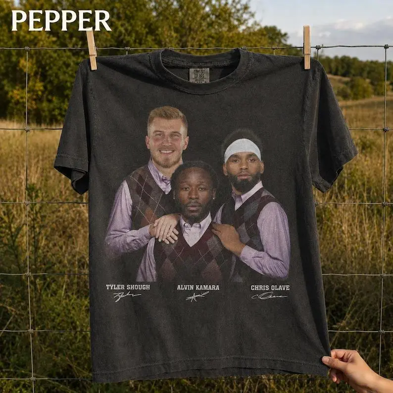 Comfort Colors Tyler Shough Alvin Kamara Chris Olave T-Shirt, New Orleans Step Bros Football T-Shirt, Funny Game Day Gift, Unisex Gifts For Football Fan