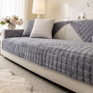 1pc Sofa Cover Plush Sofa Cushion Soft Sofa Protector All-Season Universal Modern Simple Design, Luxury Multi-Functional Backrest Pad, Non-Slip Durable Pet-Friendly Warmth, Universal Sofa Protector, Sofa Couch Covers, Washable Sofa Slipcover