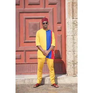 Yellow Kaftan 3/4 Sleeve Lineage Set