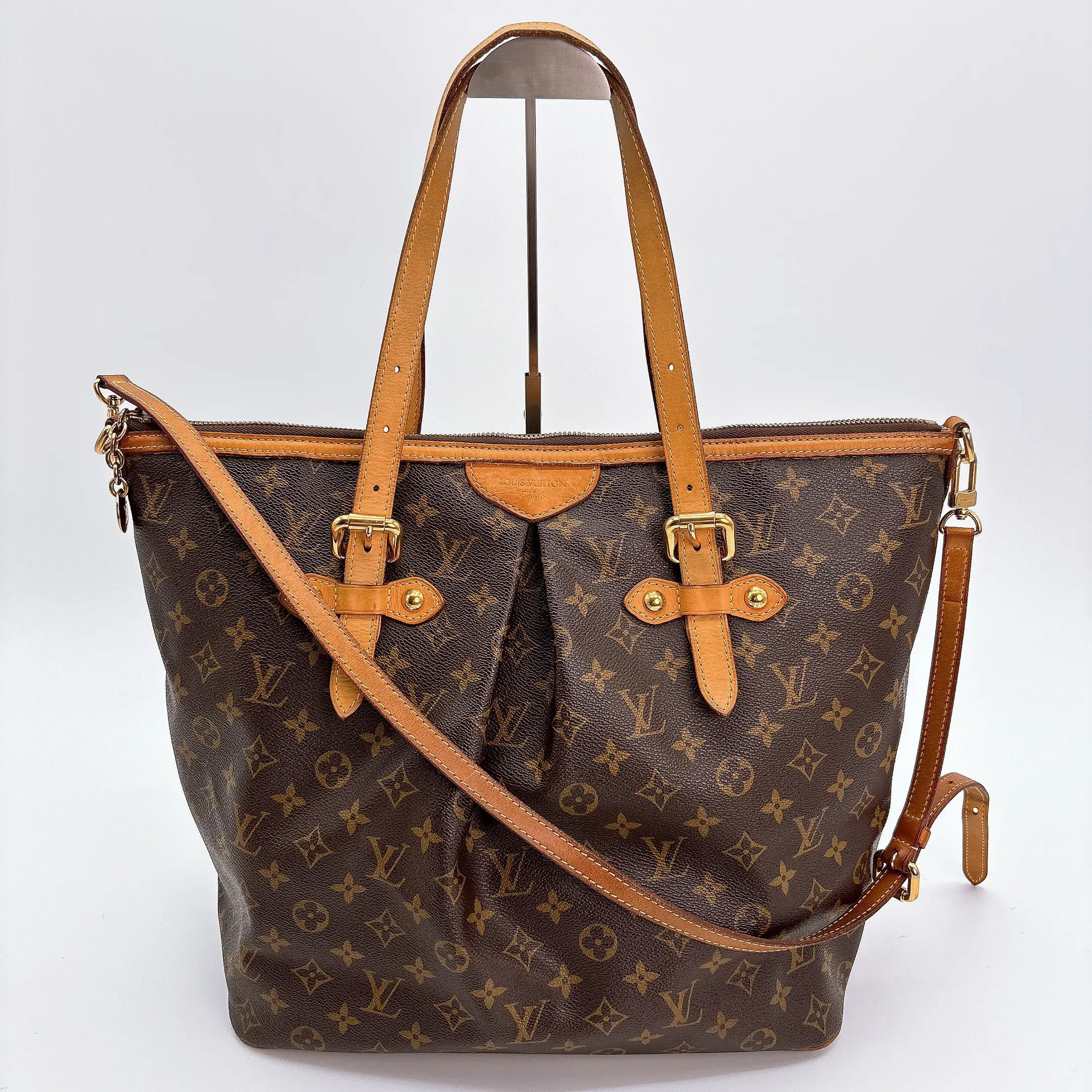 Pre-owned Louis Vuitton canvas Crossbody Bags Monogram Leather Crossbody Tote, Palermo GM Crossbody Bag