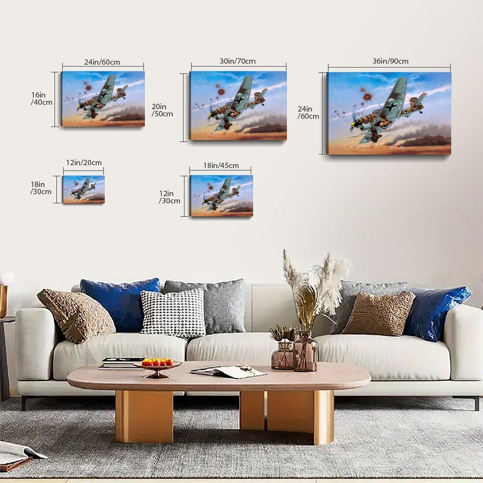 Military Fighter Poster Ju-87 Poster Decorative Painting Canvas Wall Art Picture Print Modern Family Bedroom Decor
