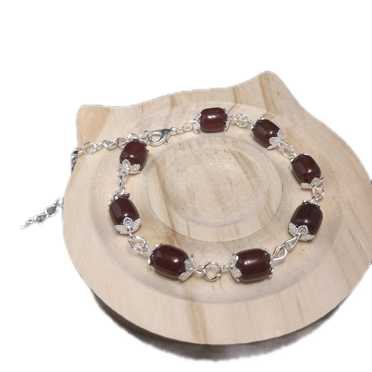 Women's Glass Beaded Bracelet with Jump Ring Closure