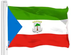G128 Equatorial Guinea Flag | 3x5 Ft | LiteWeave Pro Series Printed 150D Polyester | Country Flag, Indoor/Outdoor, Vibrant Colors, Brass Grommets