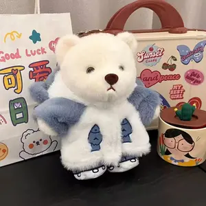 DIY Cute Shark Transforms into Bear Plush Toy Girly Heart Doll Stuffed Animal Toy Suitable for Girls' Birthday Gifts Best Friend Durable Soft Fluffy Fluffy Bunny Pompom Cuddly Teddy Bear punch the monkey plush porch goose