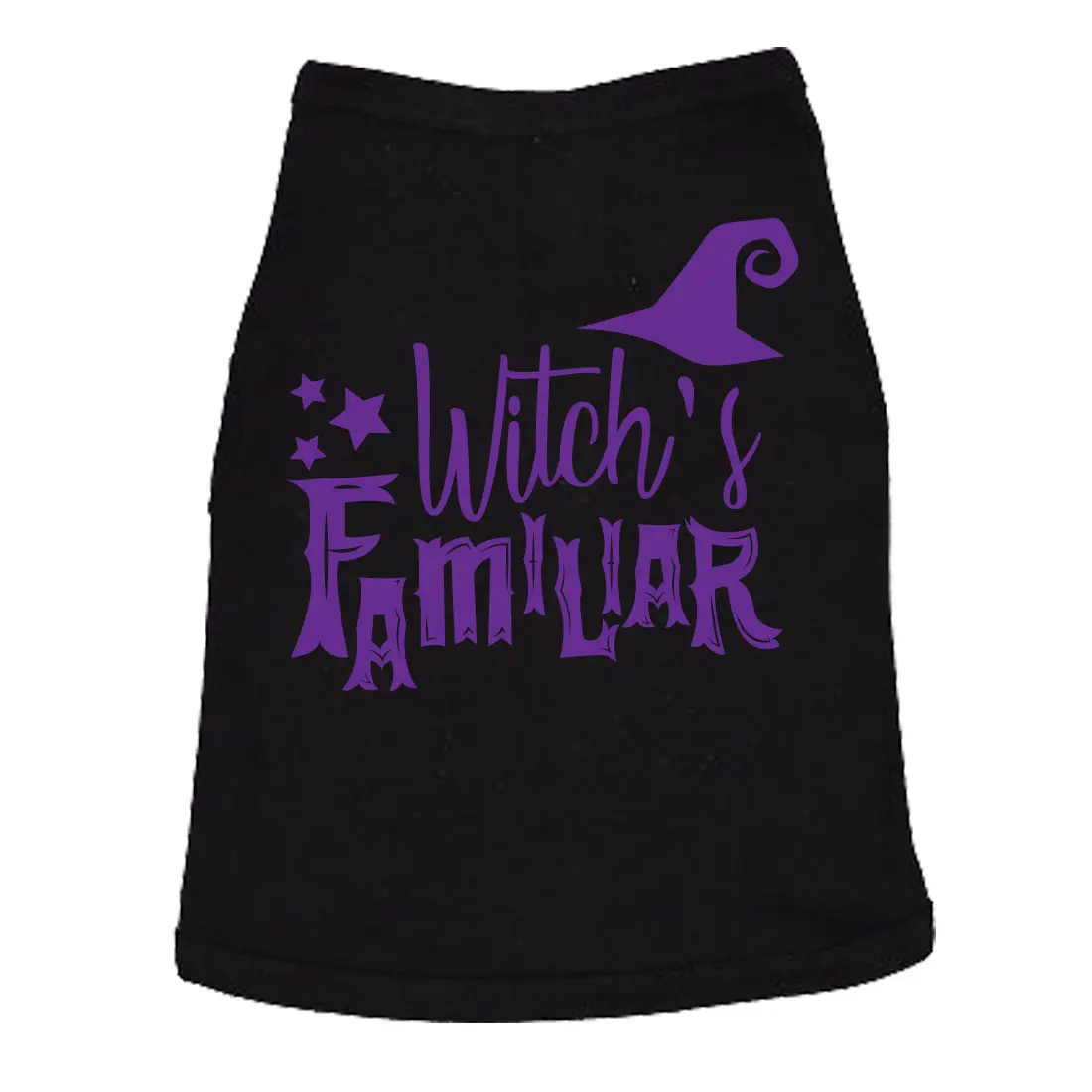 Dog Shirt Witch's Familiar T Shirt Funny Halloween Dog Clothes for Family Pet Halloween Shirt For Dogs Funny Dog Puppy TShirt Black