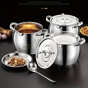 1 set, thickened food-grade stainless steel oil tank with filter, Kitchen Oil Dispenser, large capacity double-handle lard can, Kitchen Gadgets, detachable design, suitable for home and restaurant use, high temperature resistant, 101.44 ounces / 6.7inch