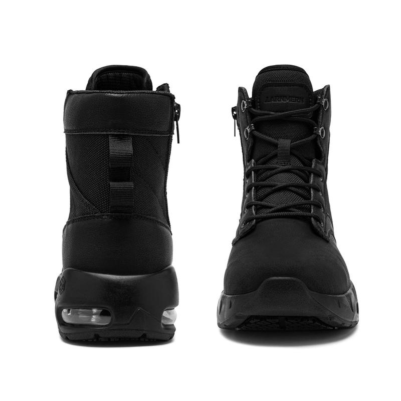 Zipper Men's Work Boots | Waterproof Slip-proof Cold-resistant | Air-cushioned Soft Sole | Durable Stain-resistant | All-day Comfort for Standing & Hiking | All-season Wear
