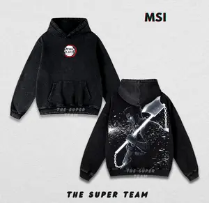 Demon Slayer Hashira Elite Washed Hoodie Collection | 9 Pillars Featuring Rengoku, Giyu, Shinobu, Tengen, Mitsuri, Muichiro, Obanai, Sanemi & Gyomei | Dark Anime Streetwear Drop