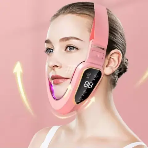 USB Rechargeable Electric V-Shaped Facial Massager, Portable Home Beauty Tool for Men & Women, Face Massage Equipment for Daily Use, Facial Machine