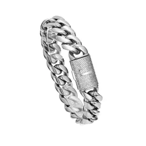 Mens Womens Stainless Steel Silvery Cuban Chain  Letters A - Z Bracelet Necklace Fashion Jewelry - 7.5 inch 8.5 inch 18 inch